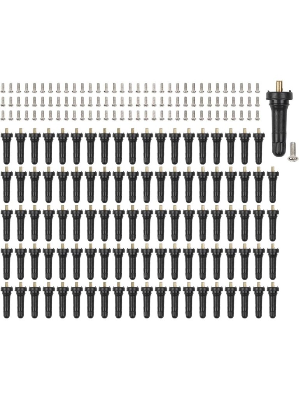 100pcs TPMS Snap-in Tire Pressure Sensor Valve Stems for Easy Installation